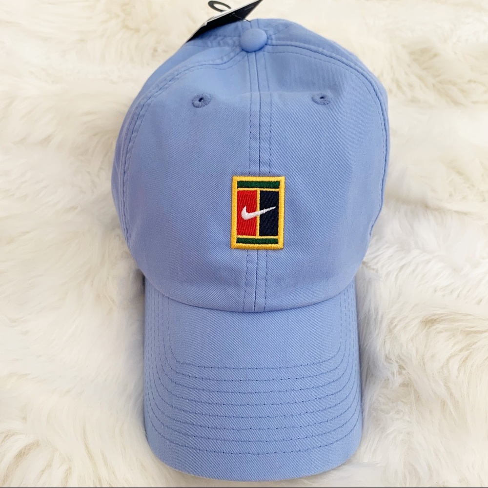 ✔️ NIKE Tennis Hat Heritage Cap New Baby Blue Pink - Picture 2 of 5